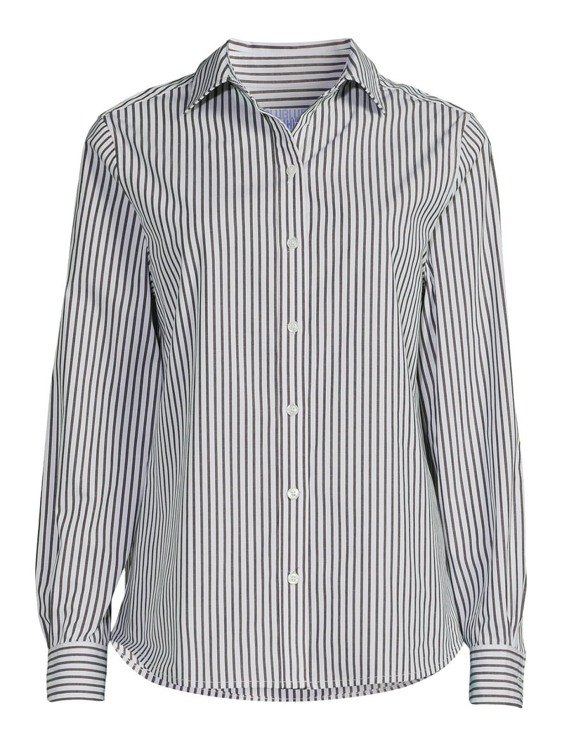 Blu White Blu Women's June Striped Button-Down Shirt - Walmart.com Blu White Blu Women's June Striped Button-Down Shirt - Walmart.com