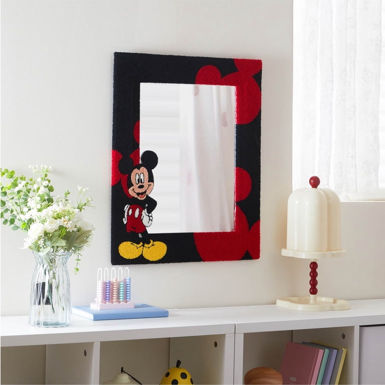 Disney Wall Mirror, Mickey Mouse Tufted Design, 18