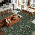 thumbnail image 6 of Bedliving 5' x 7' Washable Area Rug, Dark Green Vintage Floral Low Pile Carpet for Bedroom Home Office, 6 of 9
