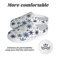 thumbnail image 6 of Haiem blue Snowflake Prints Print Women's Fuzzy Memory Foam House Slipper Cozy Home Footwear Non-slip Winter Slippers-37/38, 6 of 7