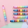 thumbnail image 3 of Pebbuoy Marker Pen Round Tip 6 Colors Quick-Drying Crayons for DIY Albums Drawing And Marking in Book Coloring Art Supplies, 3 of 7
