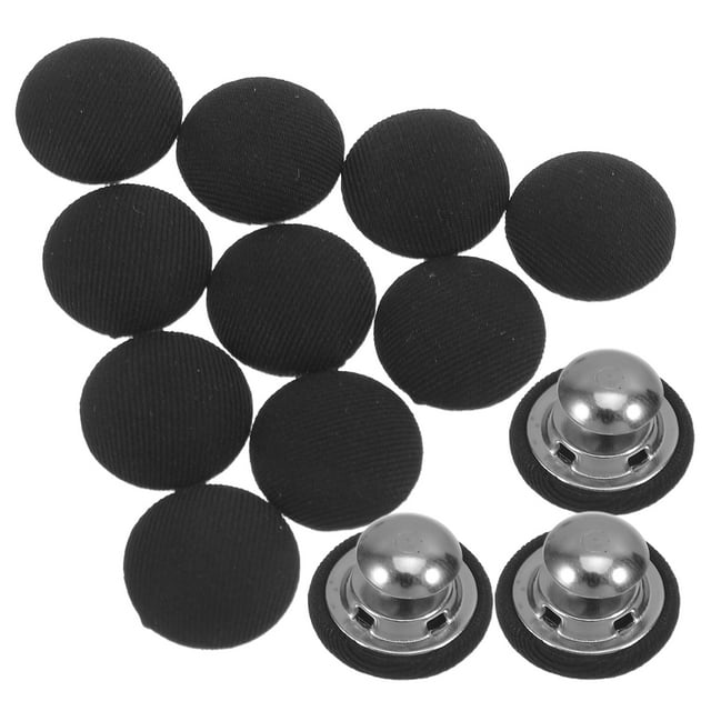 VERDANVERSE 20Pcs Antique Buttons Hat Snap Button Black Fabric For Elegant Design And Outdoor Use