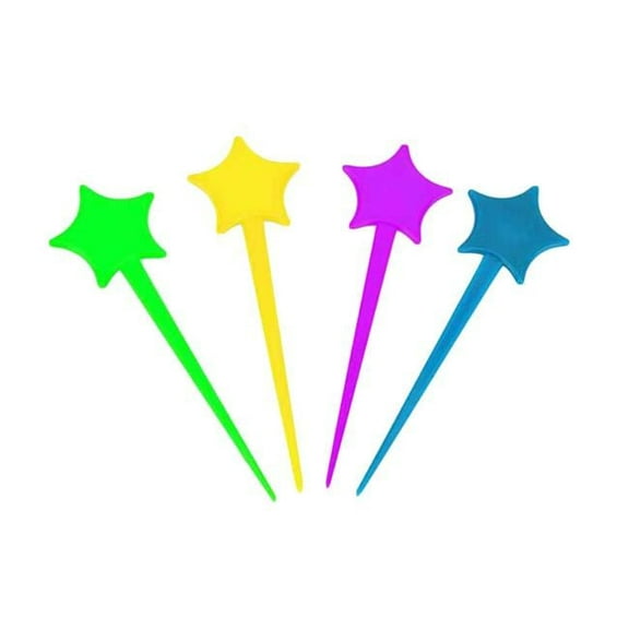 Panda Superstore  8 cm Disposable Plastic Fruit Cocktail Picks - Star - 450 Piece