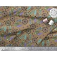 thumbnail image 2 of Soimoi Rayon Crepe Fabric Eye,Dot & Peacock Feather Fabric Prints by Yard 46 Inch Wide, 2 of 4