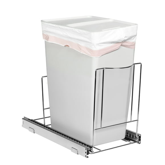 Pull Out Trash Can Shelf - Adjustable –14 3/4"H x 12 1/8"W x 21"D