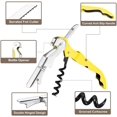 thumbnail image 3 of Wine Bottle Opener,Corkscrew Wine Opener,Wine Key for Servers Bartenders, 3 in 1 Stainless Steel Double Hinged Cork Screw (5, Yellow), 3 of 7