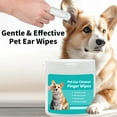 thumbnail image 7 of Wiher Ear Cleaner Finger Wipes, Grooming Kit Care for Dogs and Cats Regular Soothing Odor Control Reduce Dirt Wax Build Up Pet Supplies Easy to Use Fresh Coconut Scent, 100 Count, 7 of 7