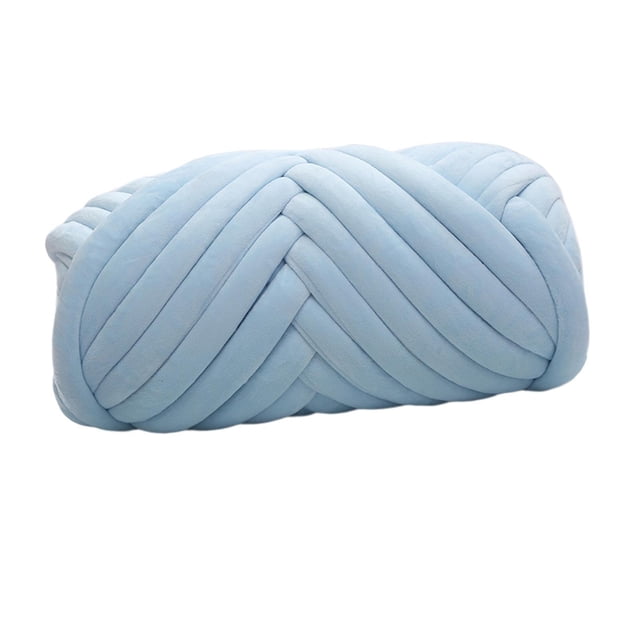 Bearachild 1 kg de hilo grueso de terciopelo brazo tejer alfombra hacer tejido a mano mascota cama ganchillo amarillo Artesanía Azul claro