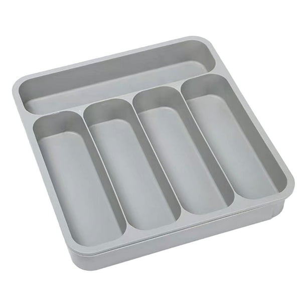Organizador de Cubiertos con Separadores,Rack para Cuchillos Tenedores Cucharas,Secador de Esponjas,Compartimentos,Color Blanco | Leroy Merlin