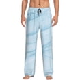 thumbnail image 2 of Goofa Blue Marble Printed Soft Pajama Pants for Men, Wide Leg Comfy Casual Lounge Yoga Pants-, 2 of 9