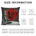 thumbnail image 5 of Shiartex  18x18 Flower Throw Pillow Covers Red Rose Gray Black Decorative Pillow Covers Couch Bed Sofa Floral Square Pillow Cover Red Black Farmhouse Pillow Case Spring Summer (Red Black), 5 of 5