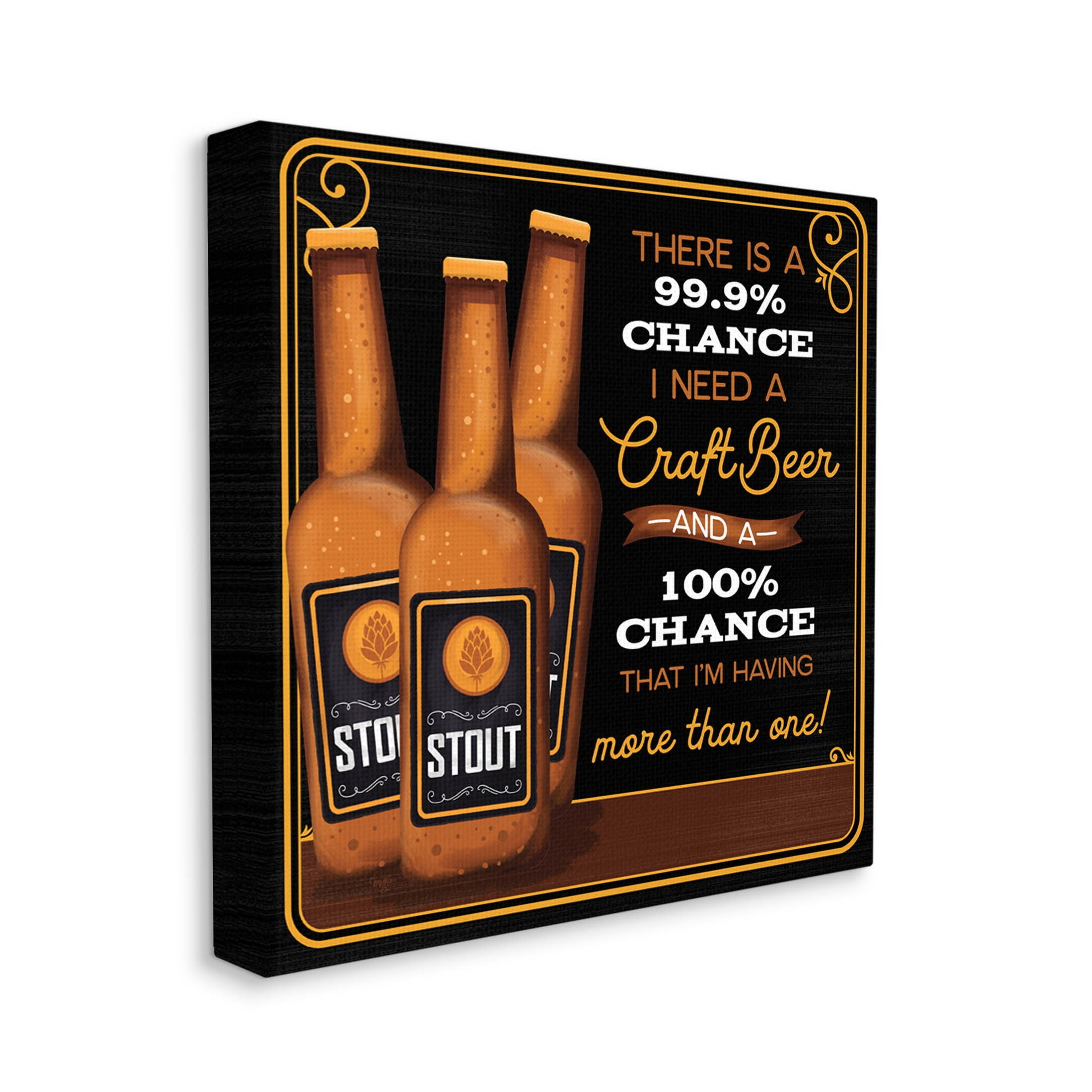 More Than One Craft Beer Phrase Food & Beverage Graphic Art Gallery Wrapped Canvas Print Wall Art