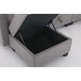 thumbnail image 3 of Small Sectional Sofa with Modular Design & Storage - Dark Grey, 3 of 11