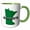 Green/White, variant on 3drose, State Map and Picture Text of Minnesota, 11oz Two-tone Green Mug