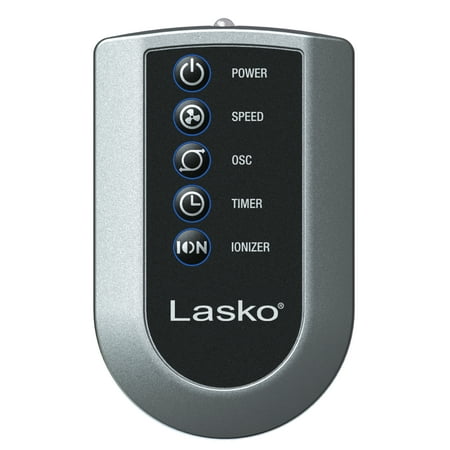 Lasko Wind Curve 42" 3-Speed Oscillating Ionizer Remote Controlled Tower, Gray/Brown, 2554