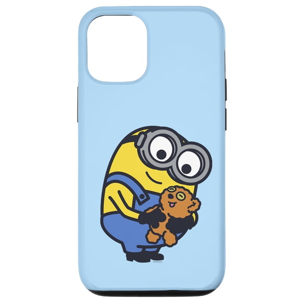 Funda para iPhone 12/12 Pro Minions Bob con Osito de Peluche