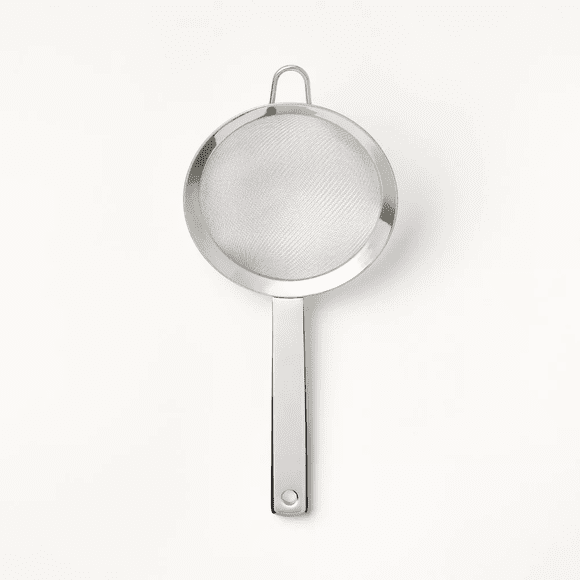 Colador de malla Figmint™ de acero inoxidable, 14 cm, plateado