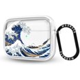 thumbnail image 1 of AirPods Pro Case, AirPods Pro Case, Cool Tokyo Wave Clear Case Design with Luxe Metal Ring Shockproof Protective Cover Case for AirPods Pro, 1 of 7