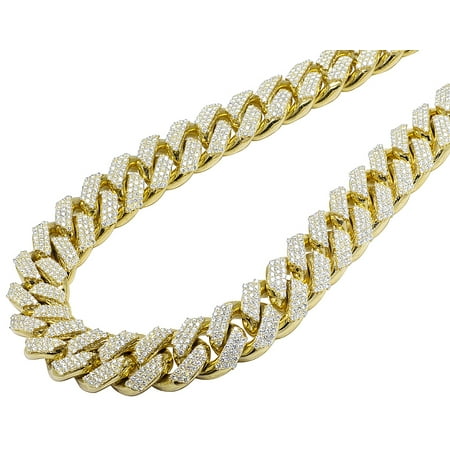 Yellow Gold XL Prong Set Cuban chain 3/4th Kilo 25" 20MM 57 CT
