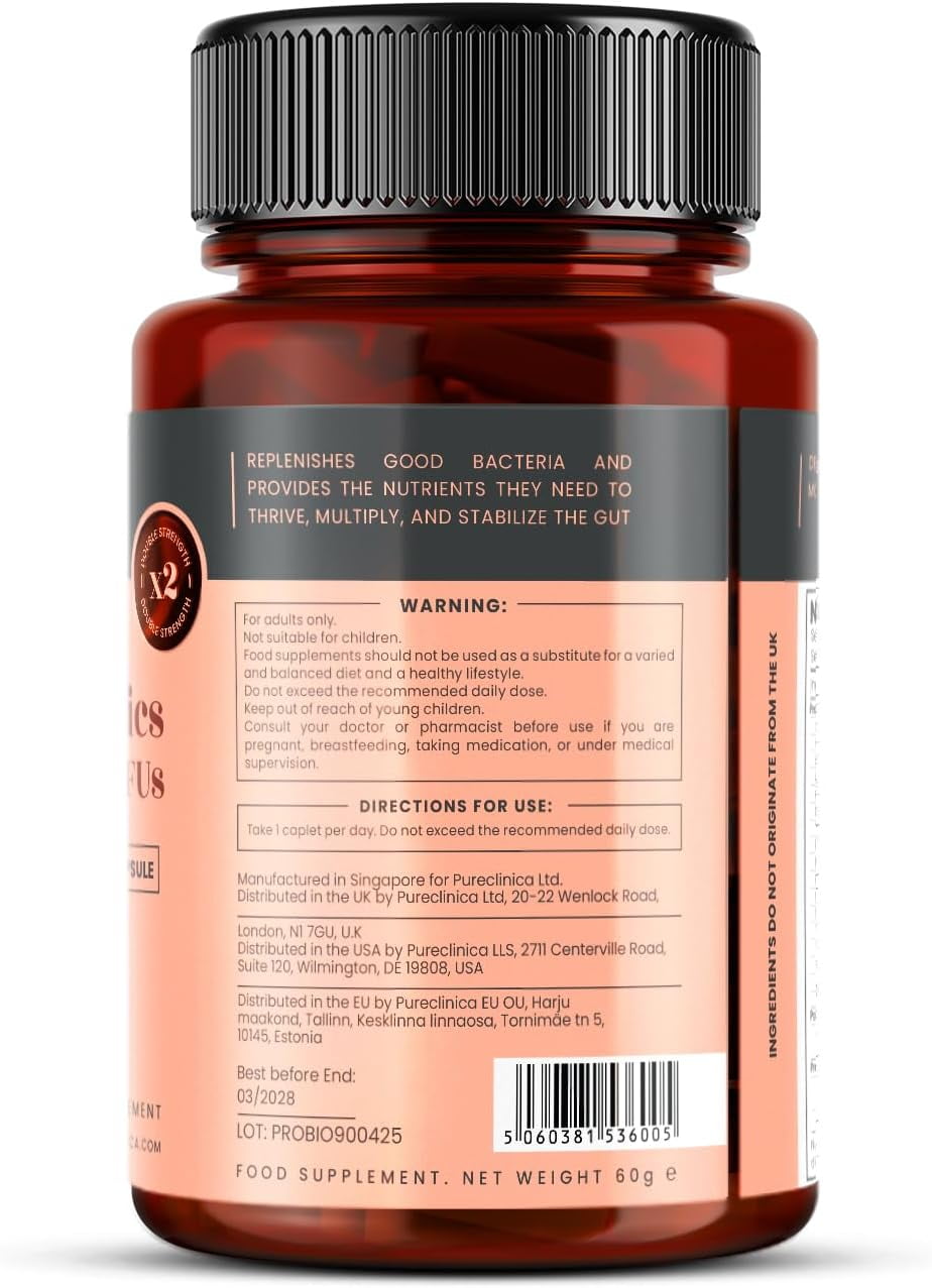Pureclinica Extra Strength ProstaC, Premium Men’s Formula with Saw Palmetto, Beta-Sitosterol, Pygeum, Nettle, Lycopene, Zinc & Vitamin D3, 90 Capsules (3-Month Supply)