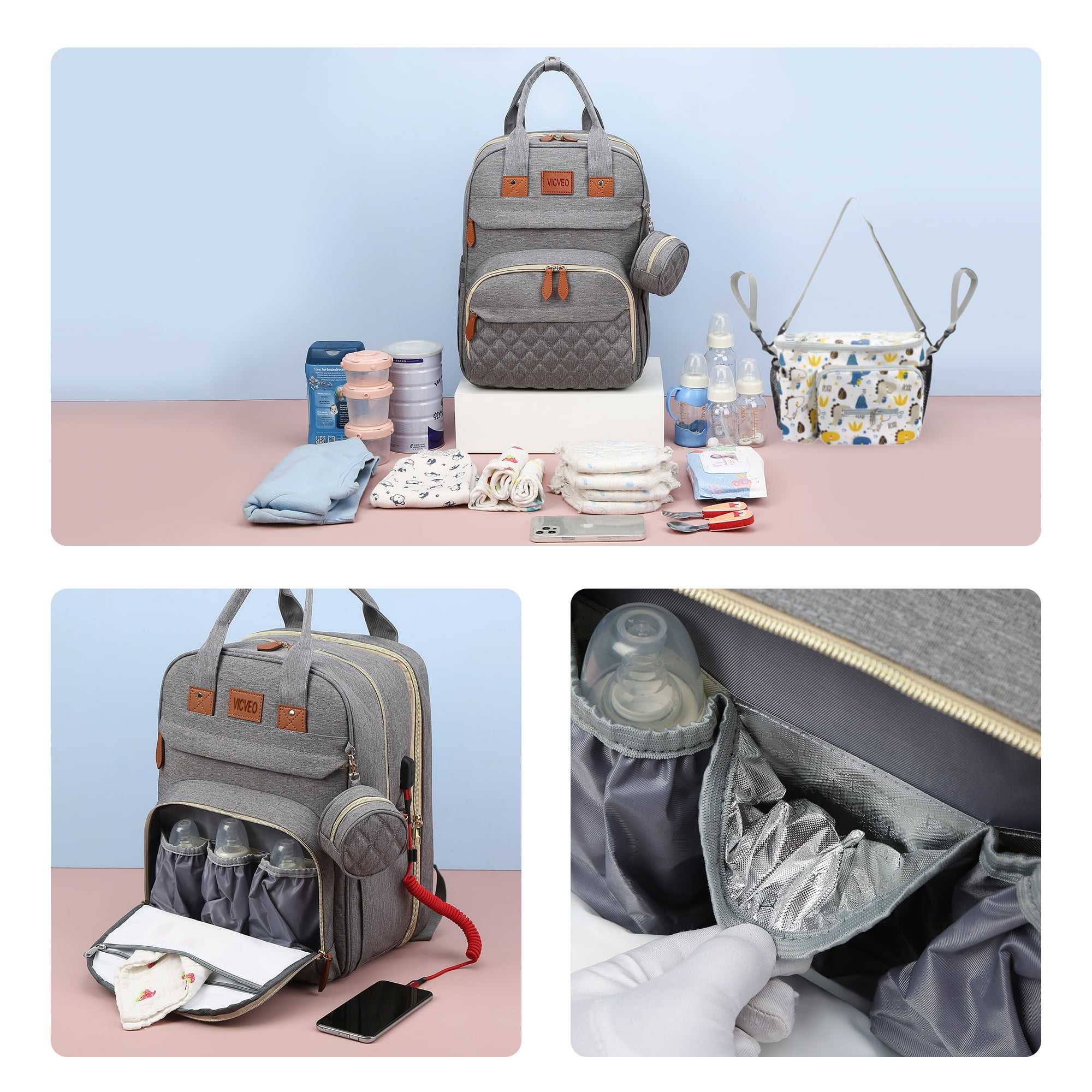 Laptop Backpack Travel Backpack With USB Charging Port Large Diaper Bag  Doctor Bag School Backpack for