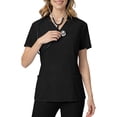 thumbnail image 3 of Women's Short Sleeve Nursing Shirts V Neck Breastfeeding Clothes Maternity Loose Fit Tops Breathable Lightweight Nursing Uniform Tops Clothes, 3 of 6