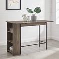 thumbnail image 1 of Walker Edison AZW48LNDLGW Table de Hauteur de Comptoir avec Rangement, 48", Lavis Gris, 1 of 5