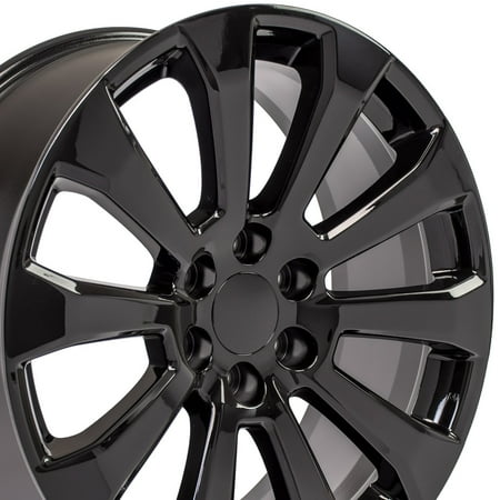 22 inch Black 5922 OE Wheels Rims Set of (4) Fit Chevrolet High Country 22x9