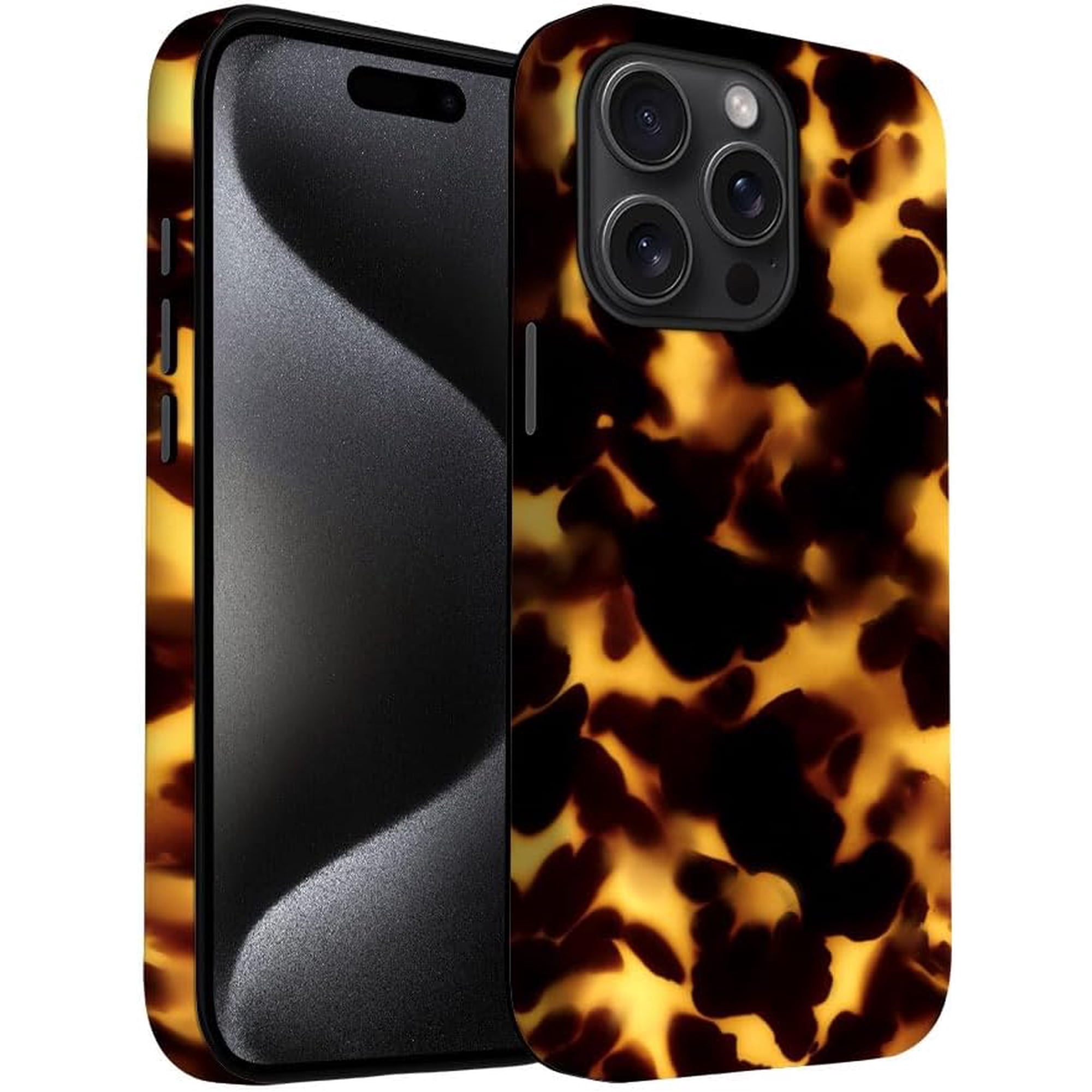 Case for iPhone 15 Pro Case | Brown Tortoiseshell | Slim Drop Protection Design