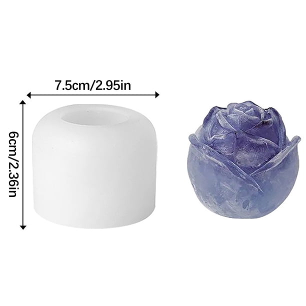 Suministros de cocina, moldes para hornear, utensilios de cocina, juego de utensilios de cocina, molde para cubitos de hielo con forma de rosa 3D, molde para hielo de gel de sílice rosa, molde para bo