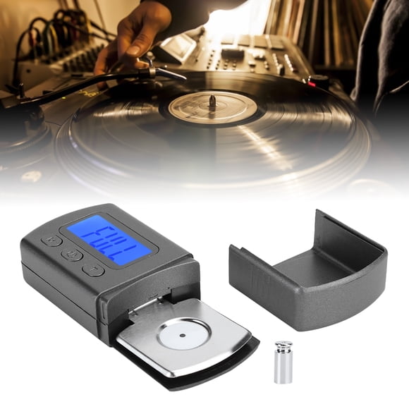 Digital Cartridge Stylus, 0.01g Accuracy LCD Display Backlight Compact and Lightweight Turntable Stylus Force Scale Gauge, with Calibration Weight