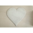 thumbnail image 4 of MDA Rug Imports Hearts Collection Hand Woven Shag Area Rug - 24" x 24" White, 4 of 5