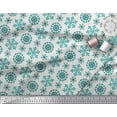 thumbnail image 2 of Soimoi Cotton Voile Fabric Snow Flakes Floral Print Sewing Fabric Yard 42 Inch Wide, 2 of 3