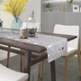 thumbnail image 5 of Table Runner Decoration Dining Table Cloth Runners Snowflake Deer for Christmas Decoration,Grey, 5 of 5