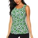 thumbnail image 1 of Balery Leopard print St. Patrick's Day Camiseta sin mangas estampada ligera para mujer, tops de entrenamiento sin mangas, camisetas de yoga transpirables de secado rápido.-Large, 1 of 7