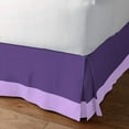 thumbnail image 2 of D.N.G. BEDDINGS 1 Piece Split Corner Two Tone Tailored Bed Skirt, Twin XL Size 26 Inch Deep Pocket, 800 Thread Count, 100% Egyptian Cotton, Solid Purple/Lilac Color., 2 of 3