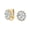 Gold-Tone, variant on Bling Jewelry Womens Traditional Bridal CZ Halo Oval Stud Clip-On Earrings for Non-Pierced Ears
