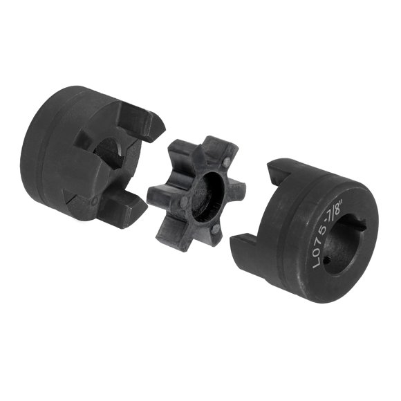 Uxcell 5/8" to 7/8"L075 Flexible 3-Piece L-Jaw Coupling Coupler Set