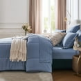 thumbnail image 5 of Davulos Queen Comforter Set Blue - Bed in a Bag Queen Size 7 Pieces, Box Stitched Luxury Soft Bed Set for All Seasons, Bedding Set with Comforter, Sheets, Pillowcases & Shams, 5 of 8