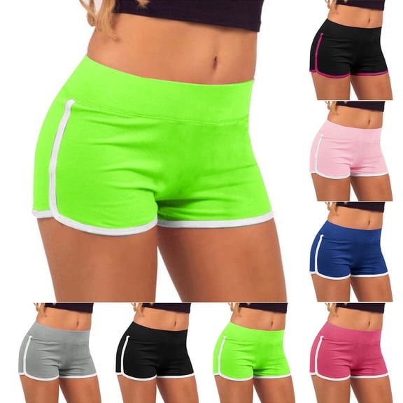 Solid Color Stretch Boyshort Underwear Women Soft Brushed Polyester Boyshort Panties Yoga Fitness Short Boxer Briefs Black L