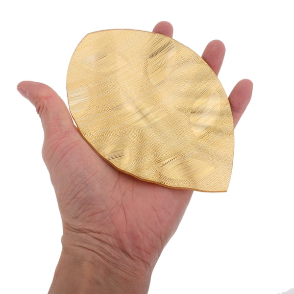 ELAYARD 2-Pack Leaf Shaped Bathroom Countertop Towel Tray, Plastic Hand Towel Holder for Hotel and Home