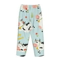 thumbnail image 5 of Disketp Cute Cows Print Women'S Comfy Pajama Pants Casual Drawstring Palazzo Lounge Wide Leg Pants, 5 of 9