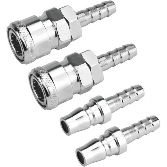4 PCS Quick Release Gas Hose Copper Nozzle Zinc Alloy Copper Nozzle Coupling Connector 8mm Quick Release Gas Connector for Motorhomes and Caravans BBQ/Patio