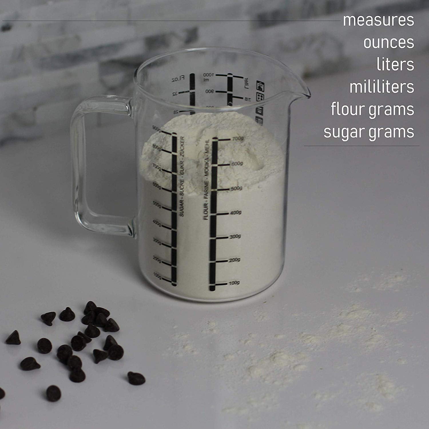 Simax 32 Ounce Glass Measuring Cup Durable Borosilicate Glass Easy To Read Metric Measurements Liter Milliliter Ounce Sugar Grams Flour Grams Drip Free Spout Microwave And Dishwasher Safe Walmart Com Walmart Com Simax 32 Ounce Glass Measuring Cup Durable Borosilicate Glass Easy To Read Metric Measurements Liter Milliliter Ounce Sugar Grams Flour Grams Drip Free Spout Microwave And Dishwasher Safe Walmart Com Walmart Com