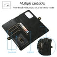 thumbnail image 4 of ELEHOLD Luxury Multi-Functional Wallet Case for Samsung Galaxy A53 5G with Card Slots Dual-Use Detachable Phone Case Magnetic Function Lanyard Shockproof Leather Case,Black, 4 of 7