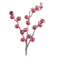 thumbnail image 1 of 10pcs Simulation Bubble Crabapple Branche Noël Soir Fête Décor(Rouge), 1 of 10