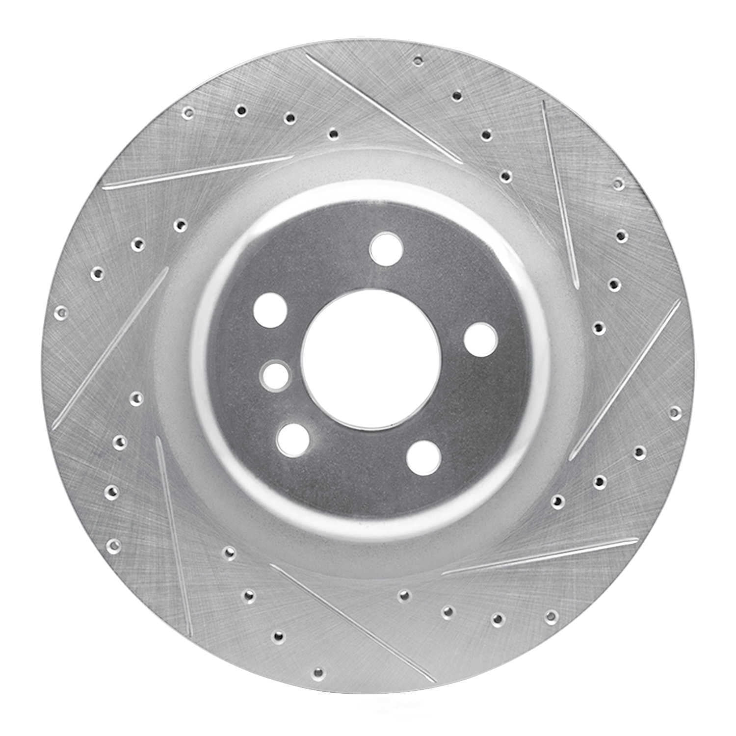 Dynamic Friction Company 631-31148R DFC Brake Rotor - Drilled And Slotted - Silver