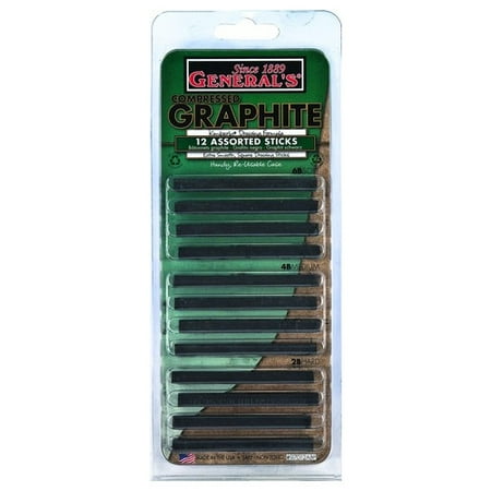 General Pencil - Compressed Graphite Stick Set - 12-Stick Set - Walmart.com