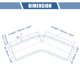 thumbnail image 3 of 1 Pcs 68mm 2.68" ID 102mm 4.02" Length 45 Degrees Blue Car Silicone Hose Coolant Hose Universal, 3 of 7