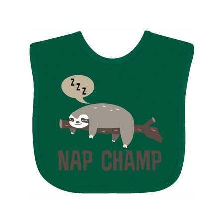 

Inktastic Sloth Nap Champ New Baby Gift Baby Boy or Baby Girl Bib